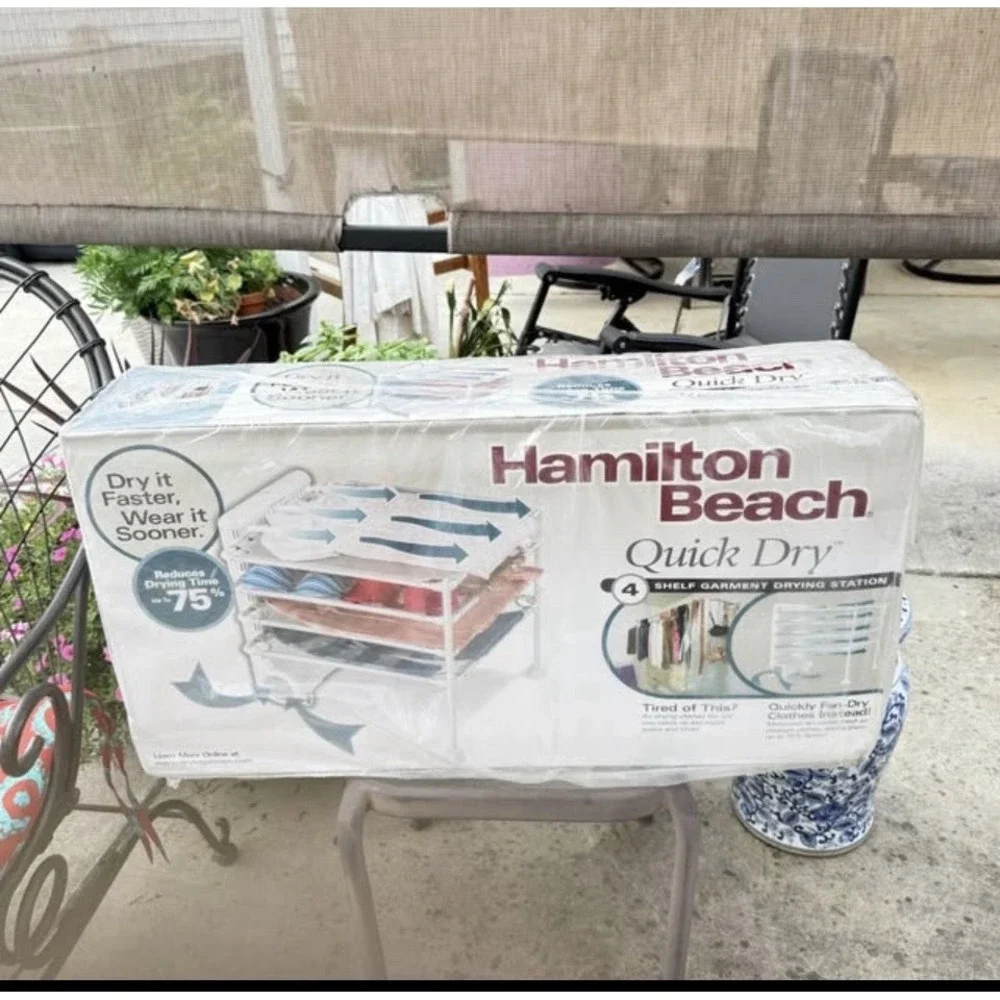 NEW Hamilton Beach Quick Dry 4-Shelf Power Garment Drying Station Sealed Box